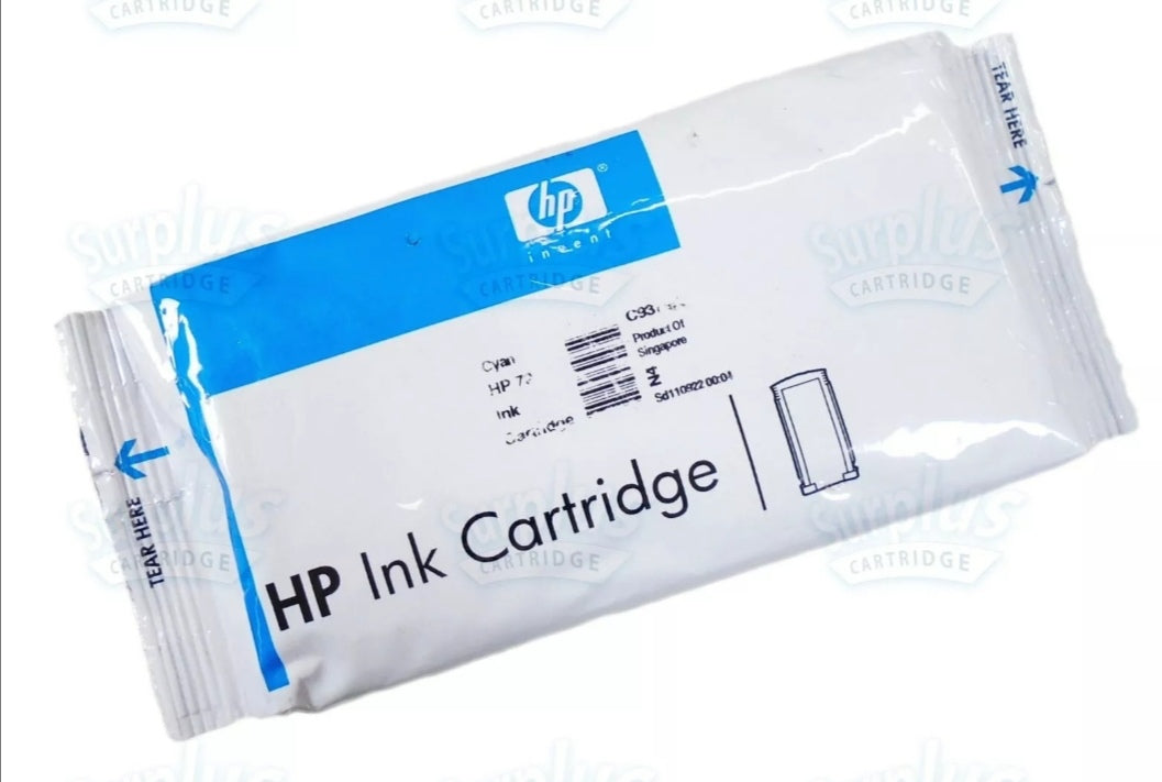 Genuine HP 72 Cyan Ink C9371A T790 T610 T2300 T1120 T1200 T1300 (130ML)